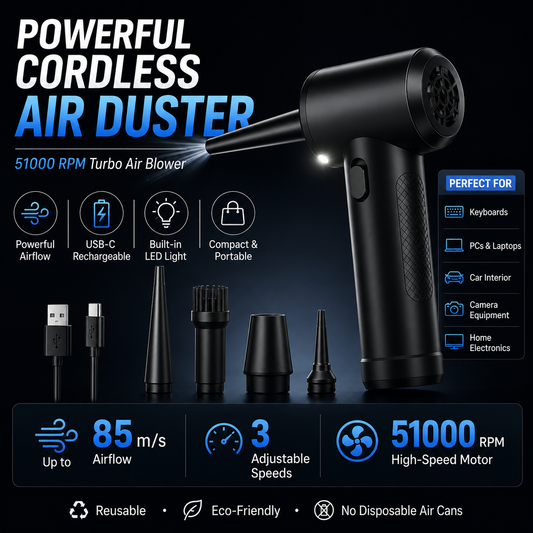 Electric Air Duster with LED Light