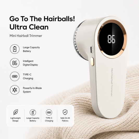 Rechargeable LED Lint Remover - Ultimate Fabric Shaver for Sweaters & Clothing